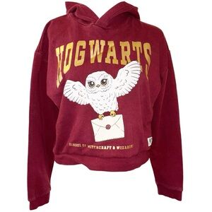 H&M Hogwarts Harry Potter Hedwig cropped hoodie